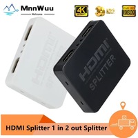 4K HDMI-Compatible Splitter 1080P Video HDMI Switch Switcher 1X2 Split 1 in 2 Out Amplifier Dual Display For HDTV DVD For PS3