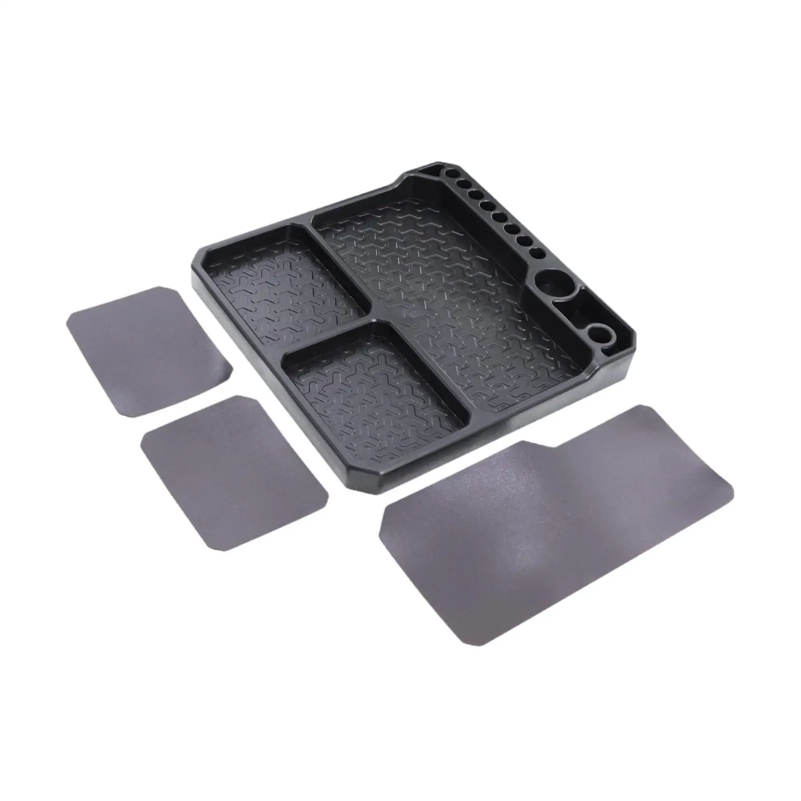 シリコンツールトレイ、修理ツールハードウェアトレイ、パーツトレイオーガナイザー、1/12 1/16車両トラックボートアクセサリー用