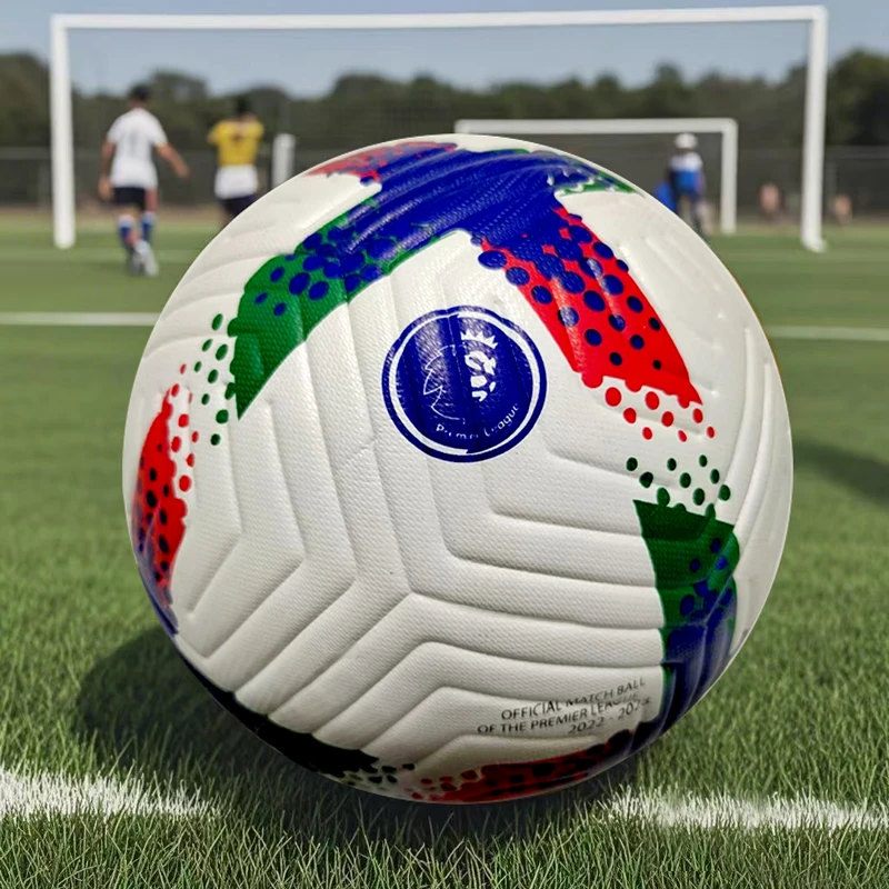 크기 5 고품질 축구 공 전문 야외 스포츠 리그 소프트 PU 축구 훈련 경기 원활한 붙여 넣기