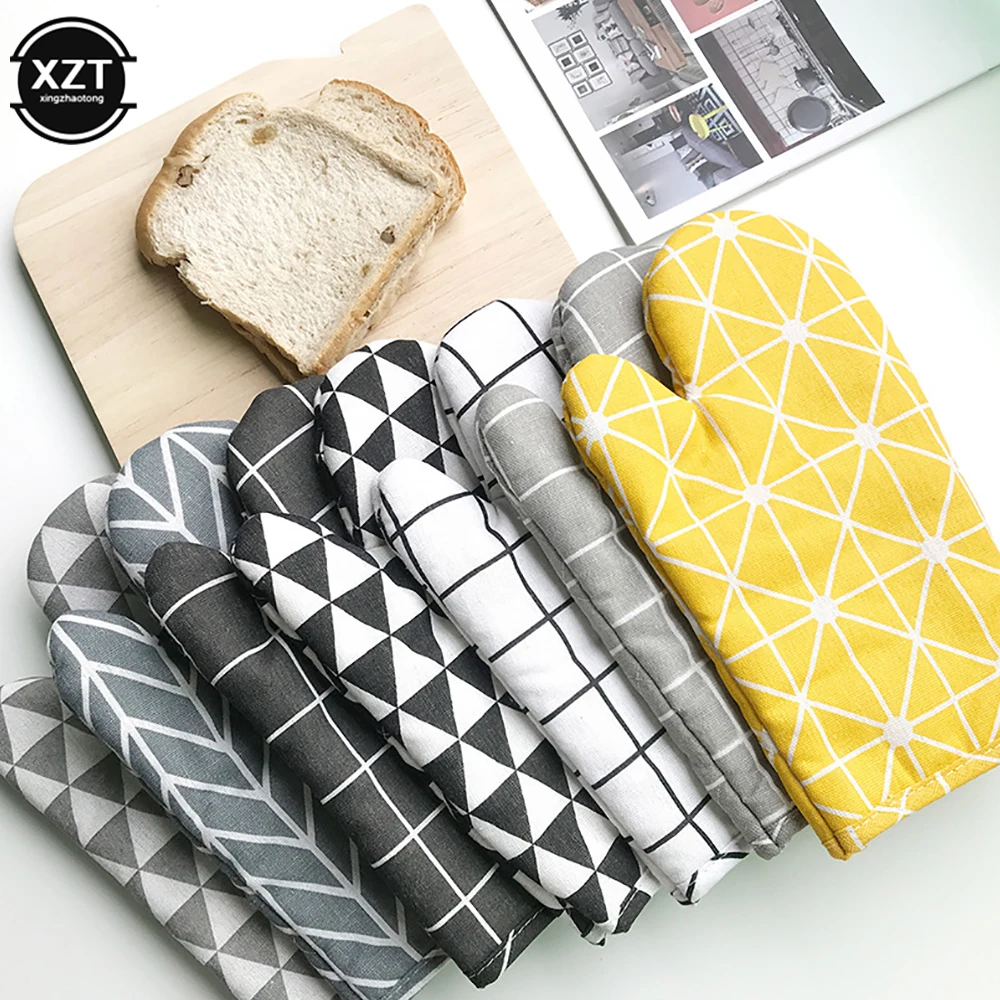 Kitchen Potholders Pad Stove Oven Gloves Set Mitts Heat Resistant Thermal Anti-heat Take Hot Pot Cooking Insulation Gloves