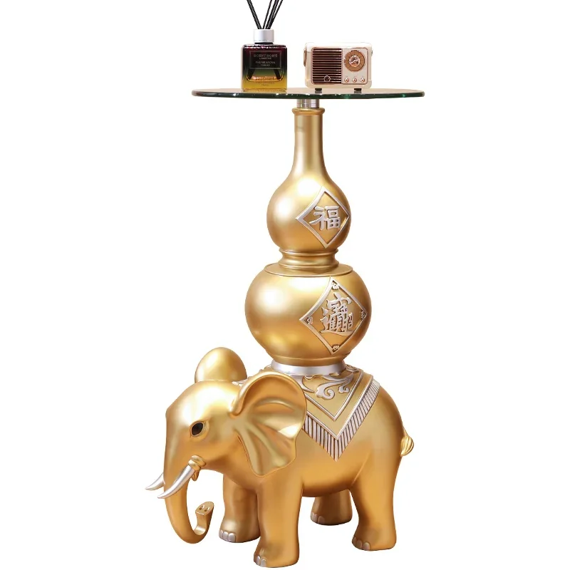 

Pqf Gourd Elephant Floor Ornaments TV Cabinet Living Room Decorations Hallway Storage