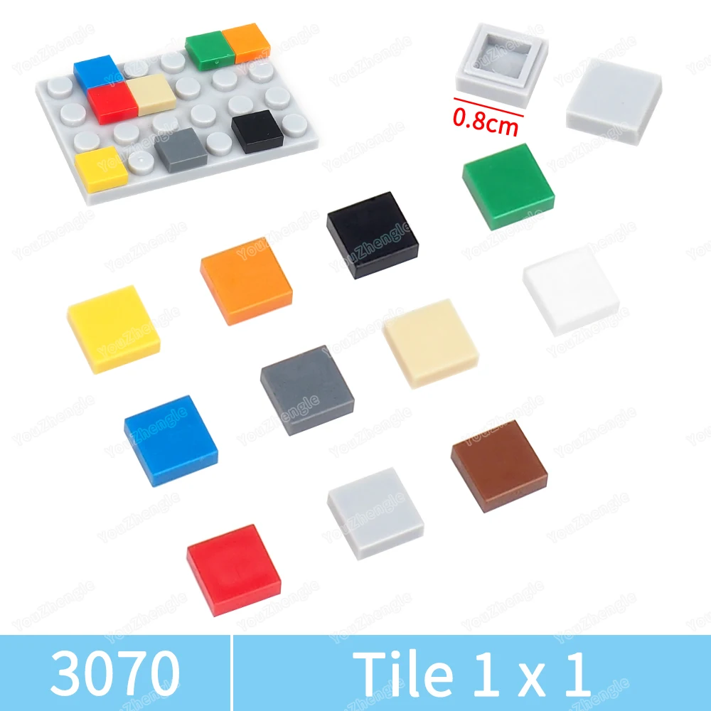 3070 Building Block 1x1 Tiles Moc Accessories Small Particles Model Figures Scenes Military City Component Child Gifts Diy Toys