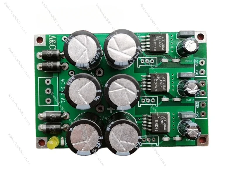 3-way DC Linear Positive and Negative Voltage Regulator Power Supply Finished Board LT1963A OP+MOS High-speed Low-noise HiFI DIY