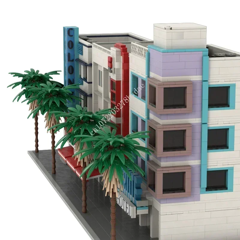 3368PCS MOC Modulare Ocean Drive Street View Puzzle personalizzato - Tecnologia educativa Fai da te Assemblaggio creativo Giocattolo Vacanze Bambini Età