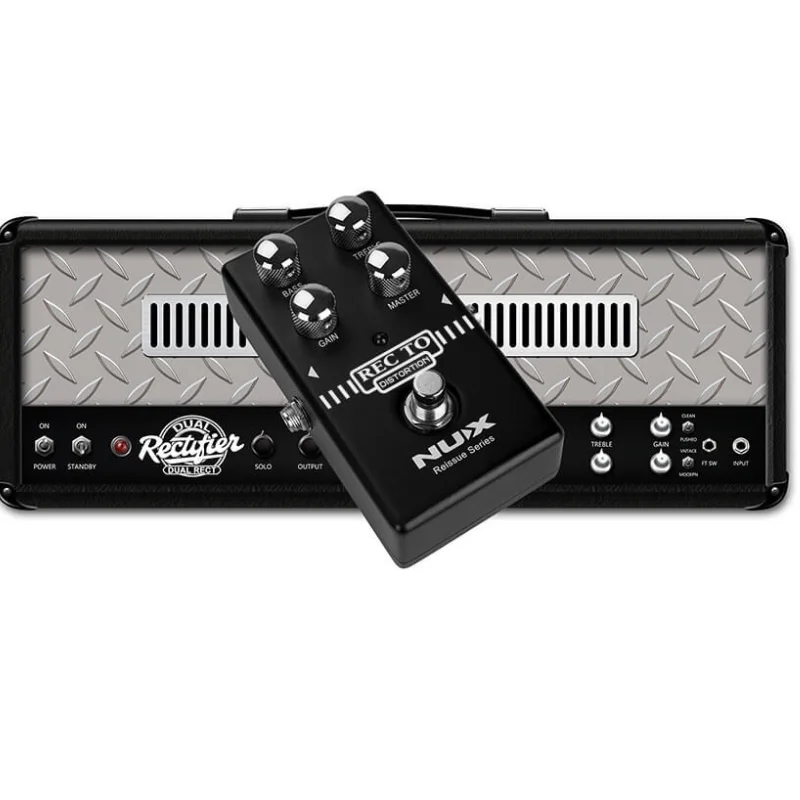 nux-recto-distortion-pedal-high-gain-electric-guitar-effects-heavy-metal-tone-unleash-fury-analog-circuit