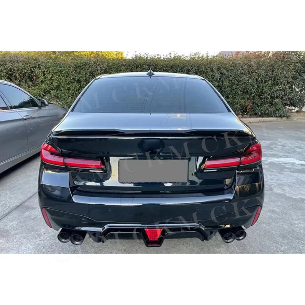 سبويلر خلفي لسيارة BMW 5 Series G30 F90 M5 2017+ ABS لامع أسود خلفي جناح الشفاه الخلفي الجذع بطة سبويلر الجناح