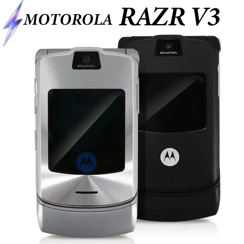 

Refurbished Motorola RAZR V3 90% Brand New Original Unlocked Flip Bluetooth High Quality Mobile Phone GSM 850/900/1800/1900