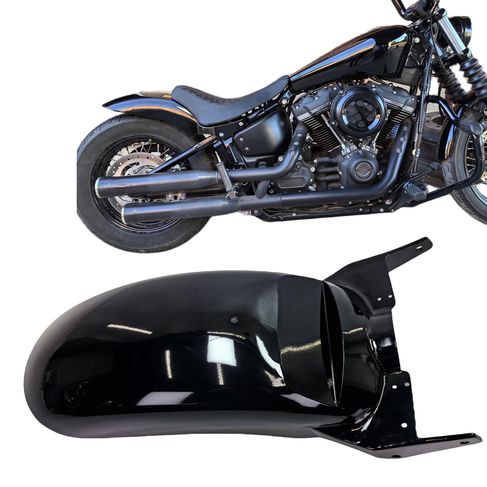 Hinterer Kotflügel Schmutzfänger Spritzschutz Abdeckung für Harley Softail Fat Bob Street Bob Low Rider FXBB Reifenbreite 180-200mm 2018-2025
