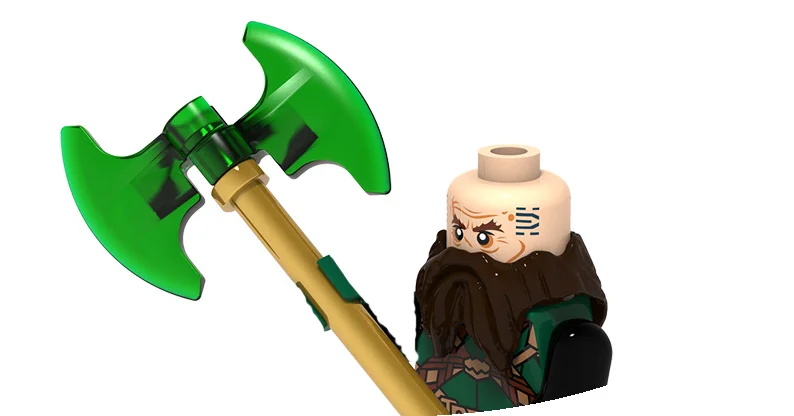 MOC Mittelalterliches Modell Ornamente MOC Herr der Ringe Spielzeug Zwerg Mini-Actionfigur Spielzeug Geschenk Ringwraith Hexenkönig von Angmar Modell 3