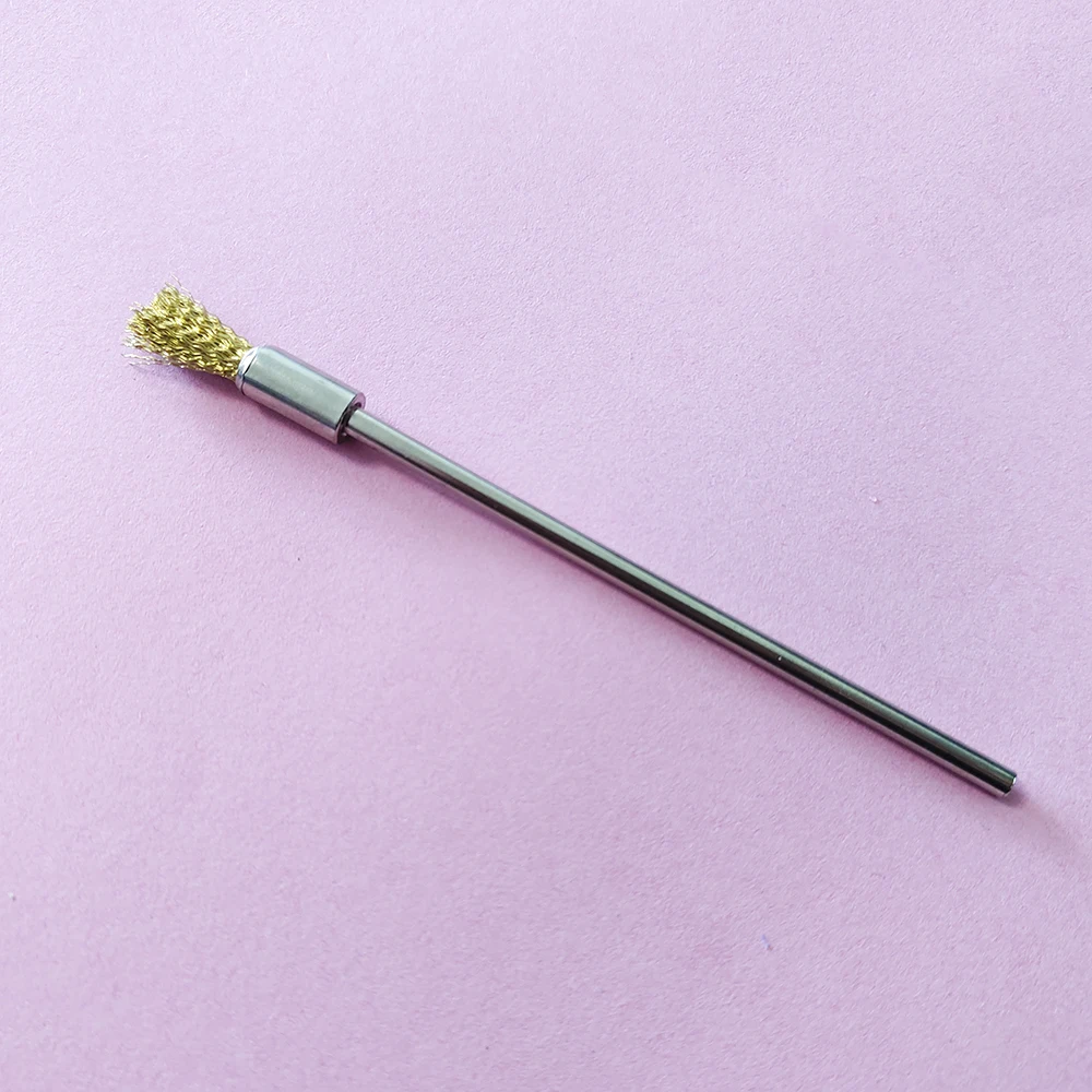Imagem -03 - Latão de Fio End Escova Pen Forma Cerdas Scratch Brushes Extensão Rod Power Rotary Tool Shank 10 Pcs Aço Inoxidável