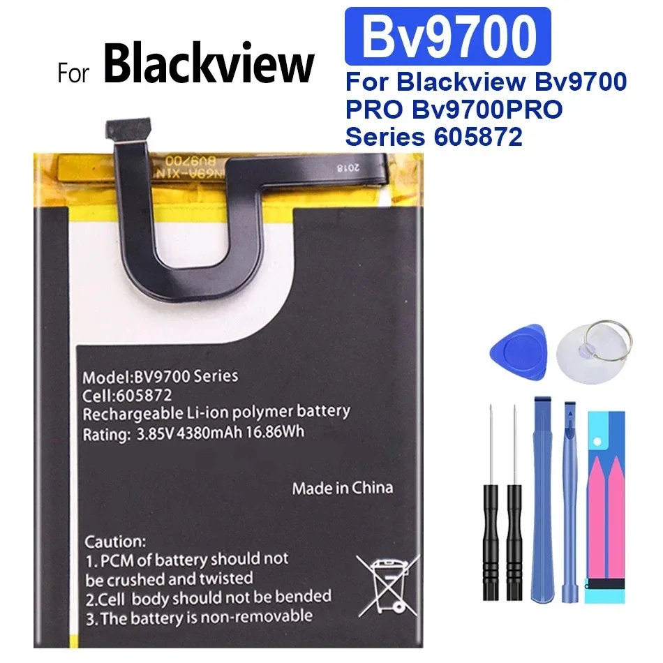 Bateria do telefone móvel de Bv9700 Bv 9700 4380mAh para a série Blackview Bv9700 Pro Bv9700Pro 605872   Baterias para smartphone de alta qualidade