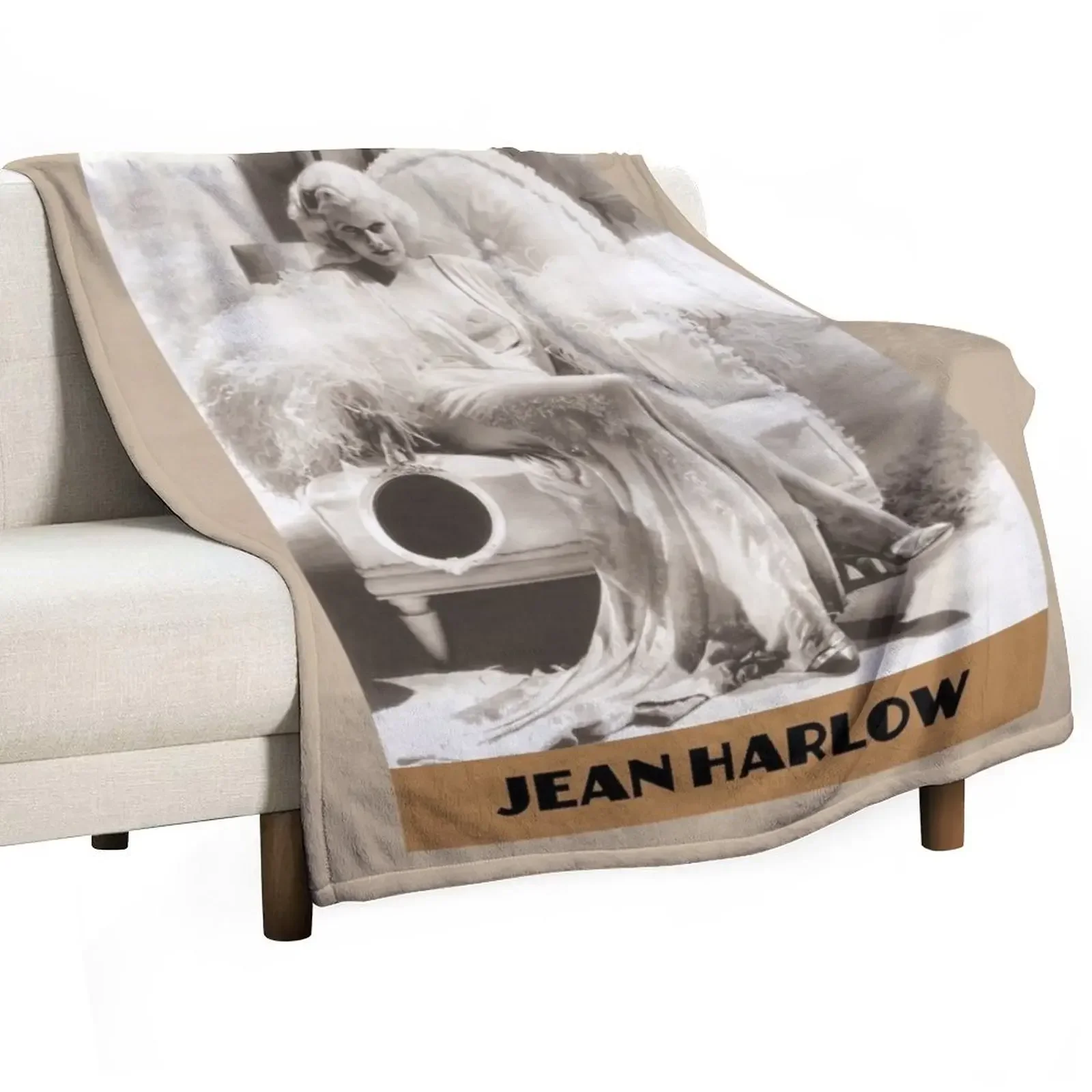 

Jean Harlow Throw Blanket Luxurious Soft Fuzzy Blanket for Sofa Bed