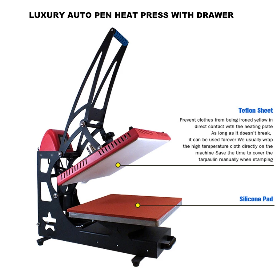 40x60cm Multi-function Magnetic Heat Press Machine Heat Transfer Printer For Home Use Custom Printing