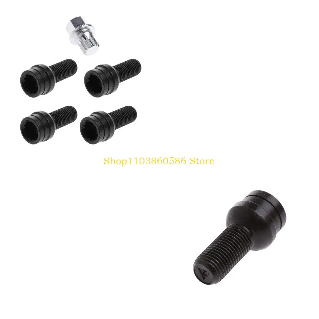 242A Anti-theft Wheel Lock for Key Locking Lug Screw Bolt 5Pcs Steel Screw Bol