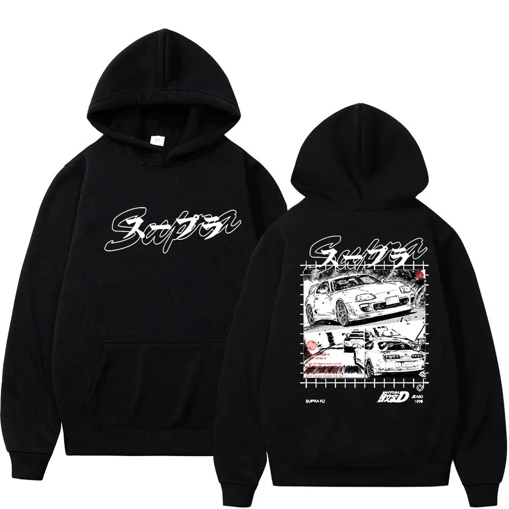 Anime Initial D Hoodies Mazda RX7 Printed Hoodie Men Women JDM Automobile Culture Hoodies Cotton Fashion Sweatshirt Streetwear