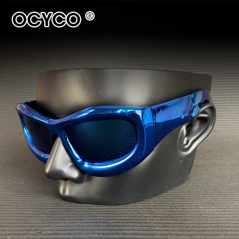 Y2k Wrap Runde Männer Sonnenbrille 2025, Neue Metallic Rand Outdoor Sport Frauen Shades Trendy Marke
