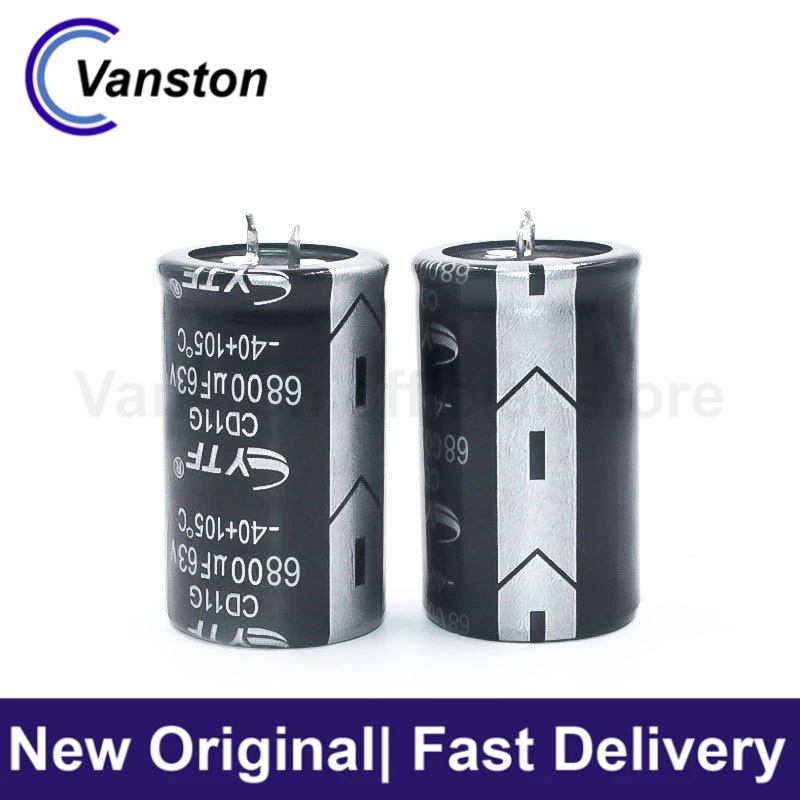 1pcs New Bullhorn Electrolytic Capacitor 63V6800UF Volume 30*50 Audio Amplifier Commonly Used Filtering Inline Capacitor