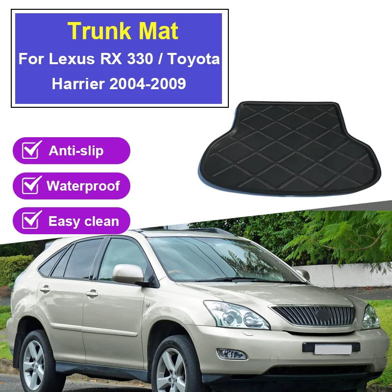 

Задний коврик в багажник автомобиля для Lexus RX 330 Toyota Harrier 2004-2009, детали подноса для багажника, водонепроницаемый противоскользящий поднос, детали напольного коврика