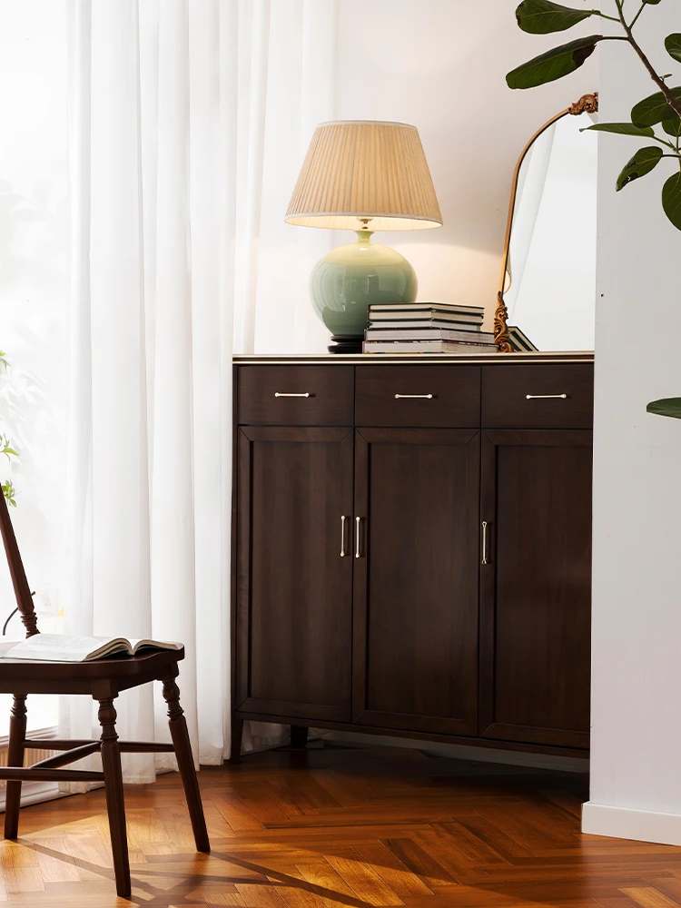 

Шкаф для обуви из цельного дерева, новый китайско-американский шкаф для хранения вещей из красного ореха, цельный деревянный лес Мэн