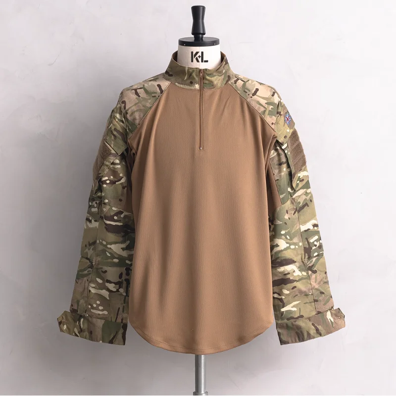 تي شيرت تكتيكي من جلد الضفدع المموه MTP للجيش البريطاني بأكمام طويلة