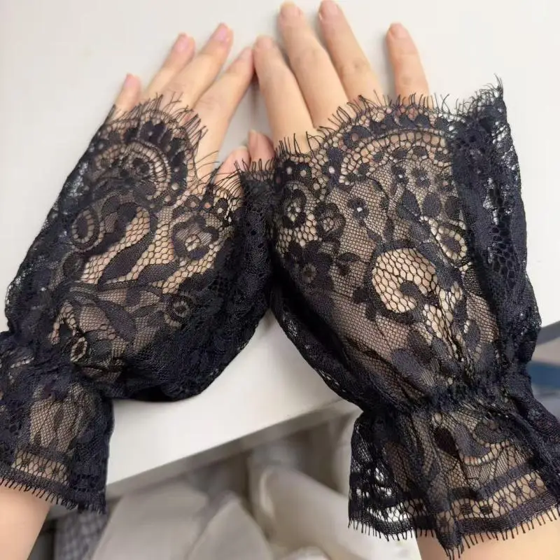 1 Paar Falsche Manschetten, Spitzen-Ärmel, Falsche Handschuhe, Handgelenkmanschetten für Damen, Pullover, Hemd, elegante Bekleidung, Accessoires – Detail 7