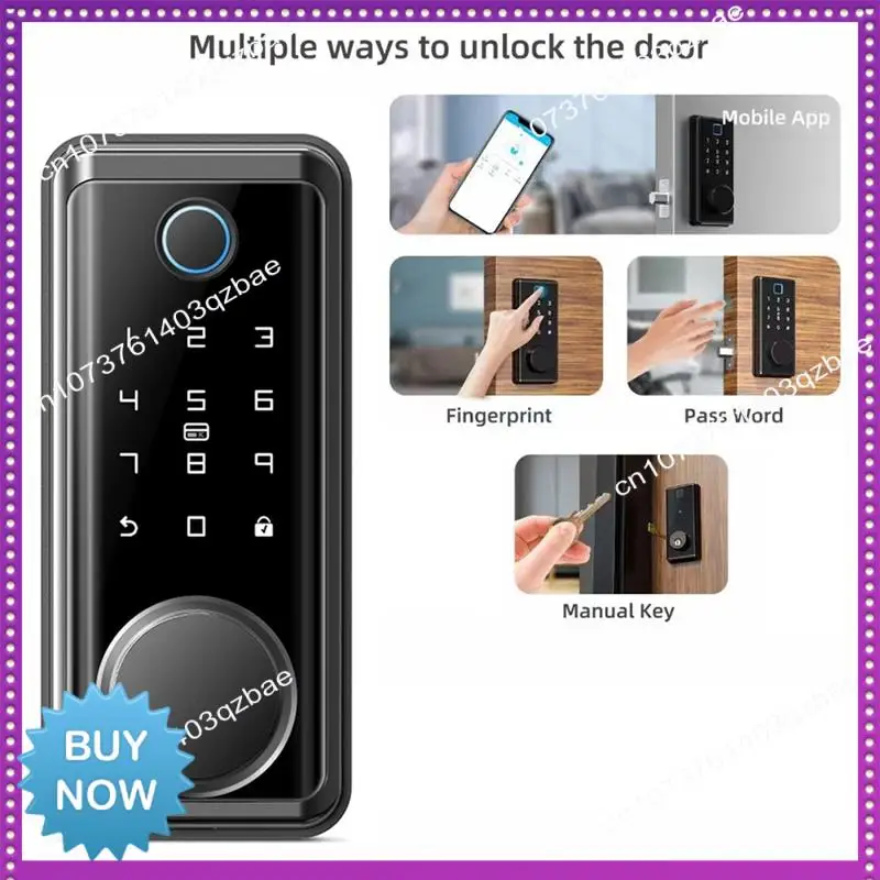 Hot Ltem Electronic Door Lock For Tuya Lock With Deadbolt Lock Fingerprint Lock Keyless Entry With Smartlife App Remote Unlock