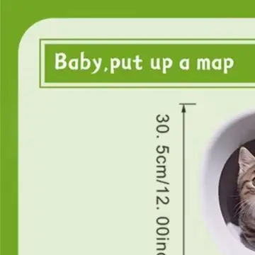 White Cat Wall Decal for Bathroom Self Bonding Removable PVC Sticker for Tiles Glass Mirrors Wooden Panels 9.5x12.5cm