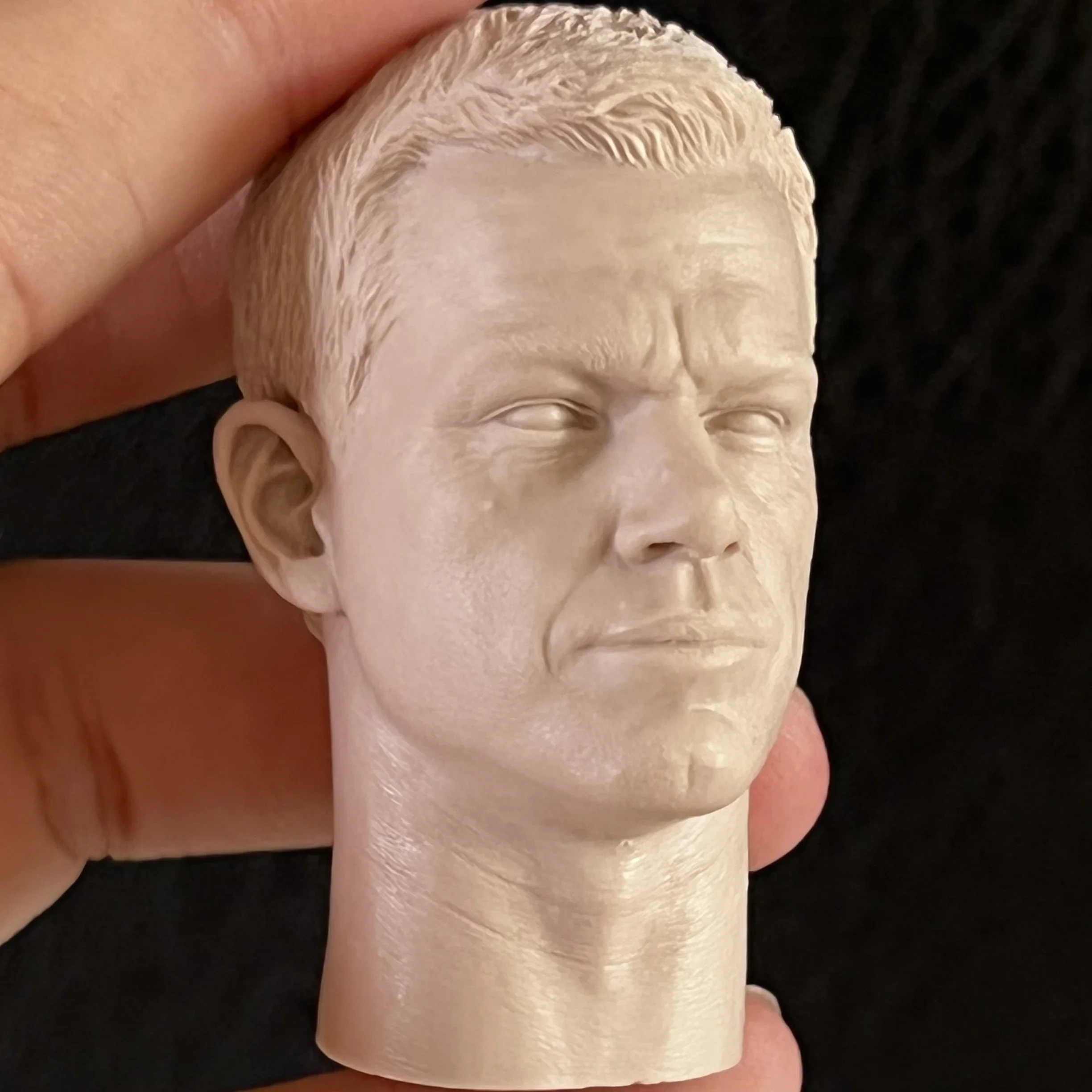 1:6 Cast Resin Figure Puzzle Kit Figure Head (Matt Damon) Unpainted Sculpted Model (50mm)