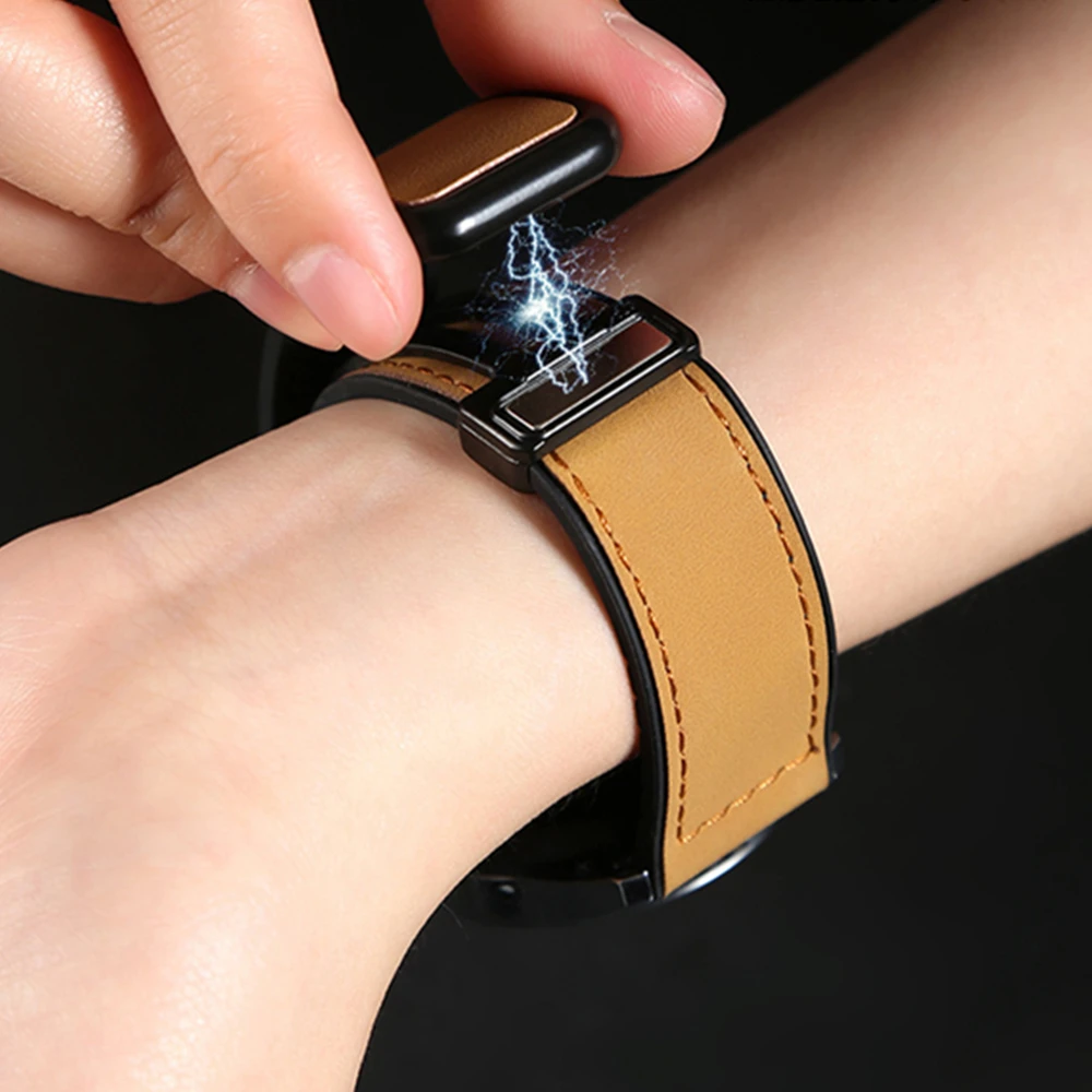 20mm/22mm Magnetic For Garmin Vivoactive 5 3/Forerunner 255 55 165 265 Leather Silicone Strap Bracelet For Garmin Venu 2 3 Band