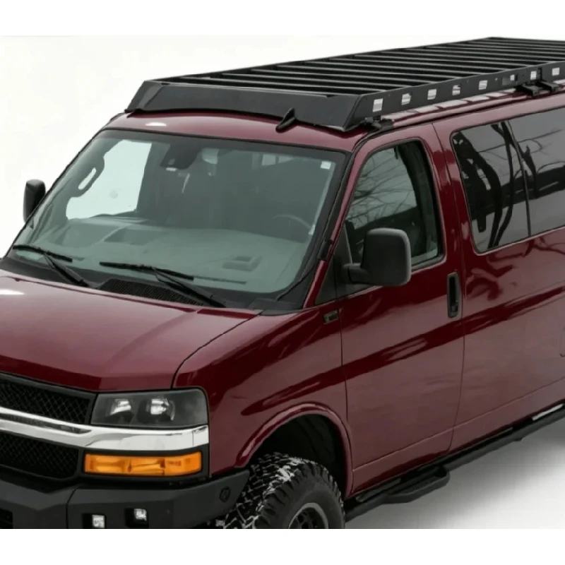 High Capacity Aluminum Alloy Industrial Profile Roof Cargo Rack Universal Van Exterior Storage Accessories