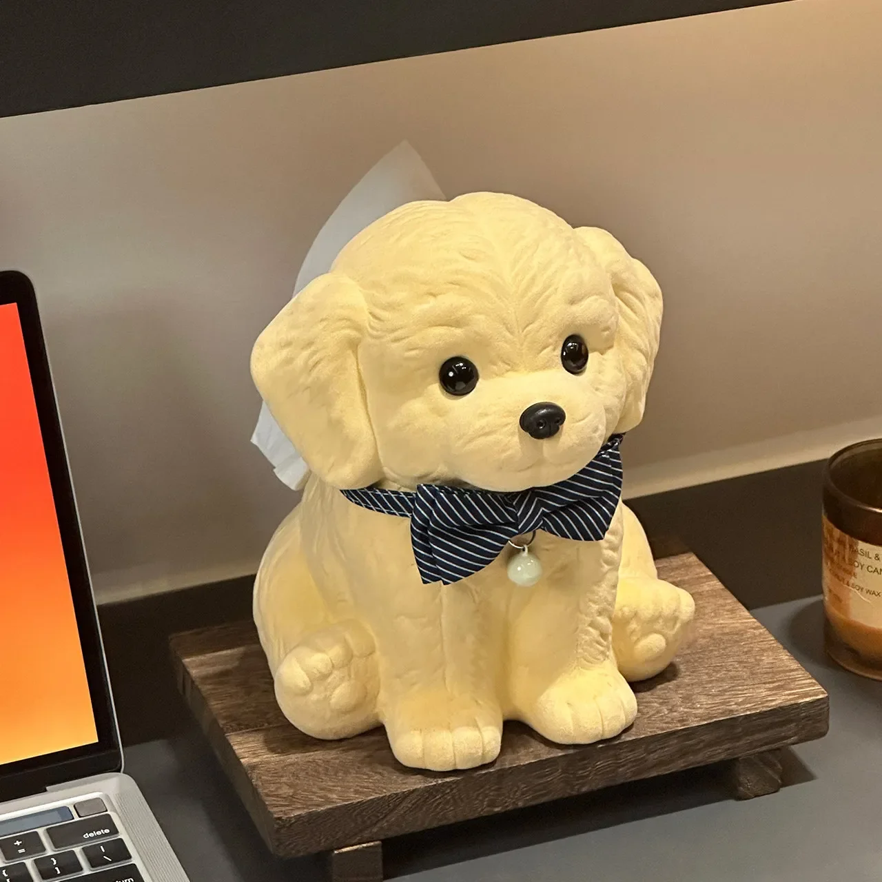 Ceramic Tissue Box Cute Cartoon Dog Creative Living Room Coffee Table Home Decoration Modern Living Room Desktop Decoration