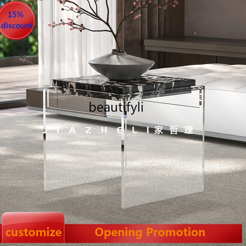 

Art small side table coffee table living room storage cabinet designer creative light luxury high-end small side table G1218