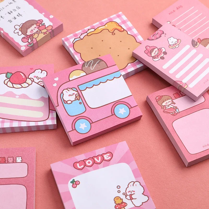 Student Decorative Non - Sticky Notes, Cartoon Cute Notepad, Scrapbooking Diy Kawaii Diary, School Stationery