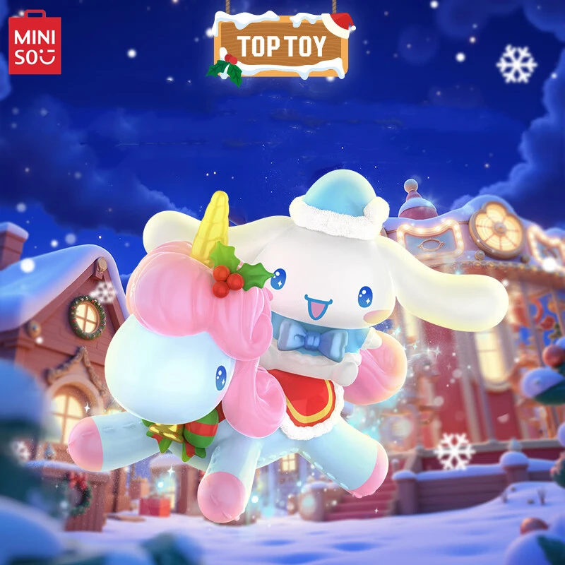 TOP TOY Blind Box MINISO Sanrio Family Winter Sled Team Series Model Cute Desktop Ornaments Children's Toys Birthday Gift