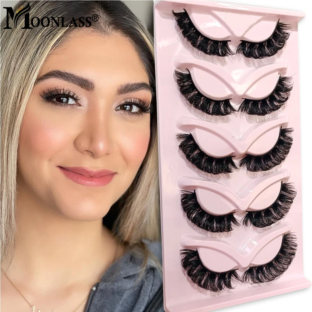 

Beauty Russian Strip DD CD Curl Wispy Mink Lashes That Look Like Extensions Natural Strips Dramatic False Eyelashes For Party