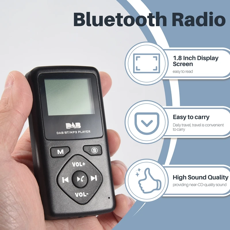 DAB/DAB Radio met Bluetooth 5.0 en CD-speler - Mini Stereo-installatie