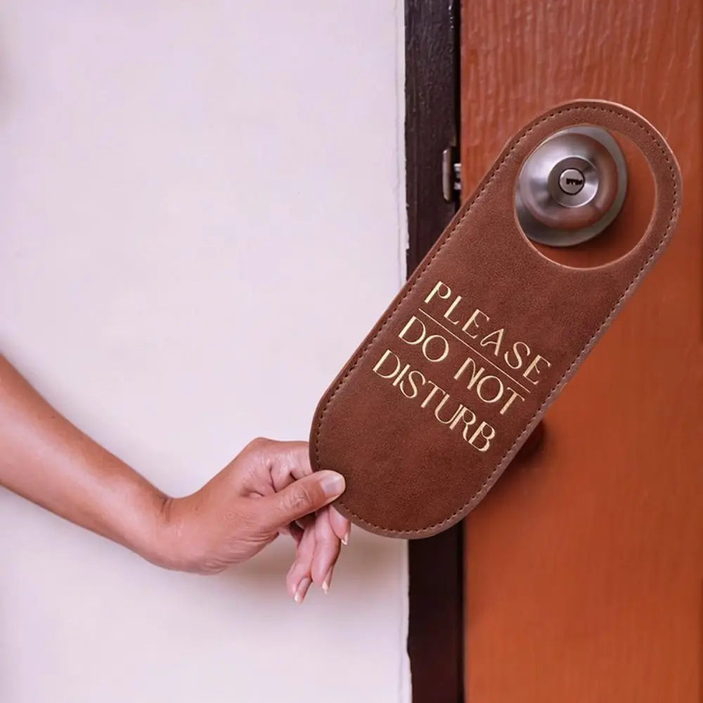 Please Do Not Disturb Door Hanger Sign Stitched Edge Double Sided Privacy Sign Rounded Rectangle Reusable Door Hanging Notice