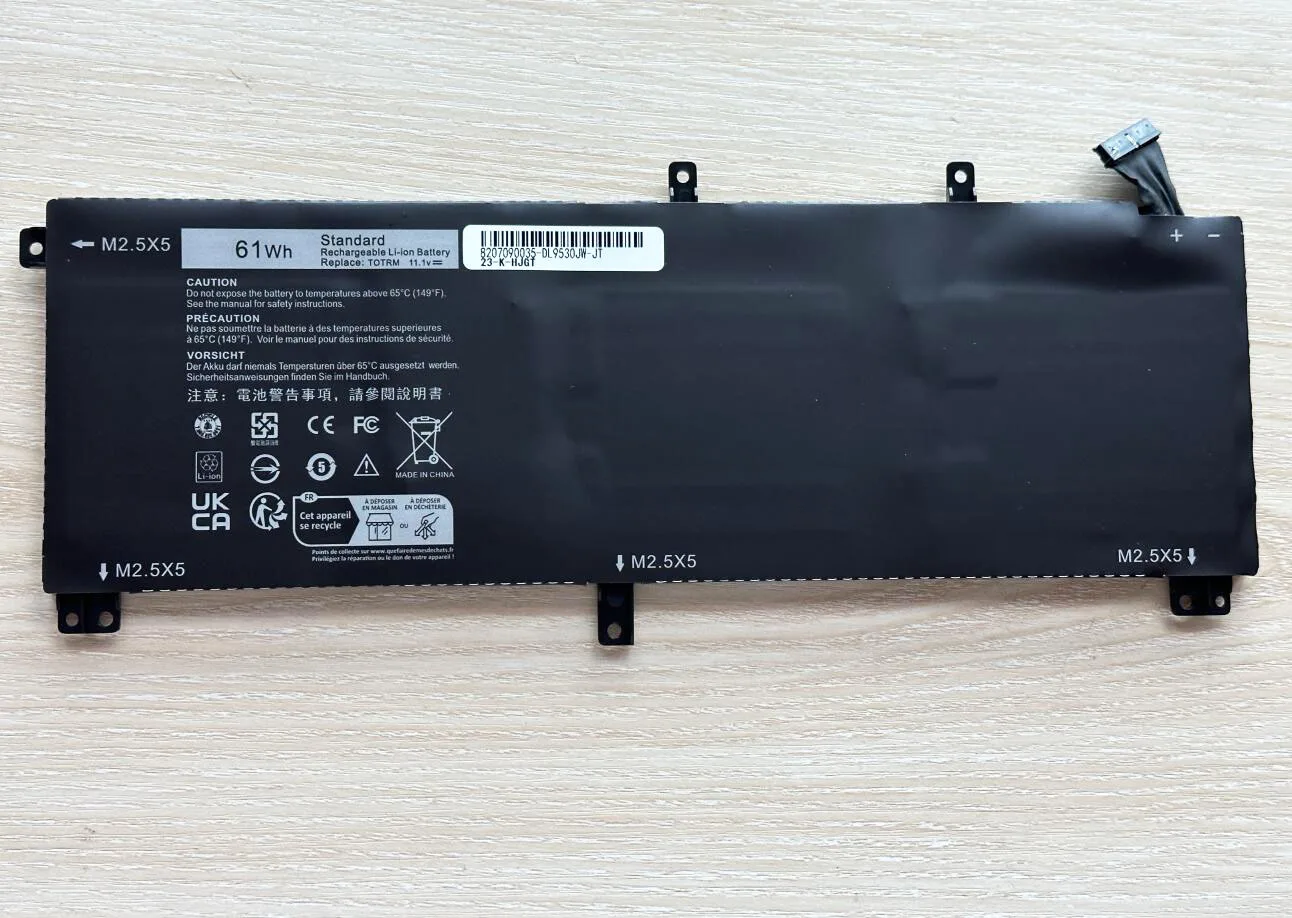 Imagem -06 - Totrm-t0trm Bateria do Portátil Dell Xps 15 9530 Precisão M3800 H76mv 7d1wj 11.1v 61wh