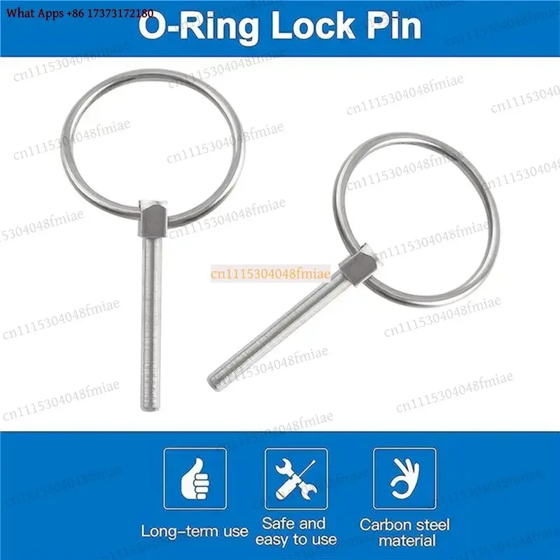 8PCS AA05 Lynch Pin 4.5mm Dia 316 Stainless Steel Round Safety Retaining Fasteners for Trailer Lock Universal Accessories