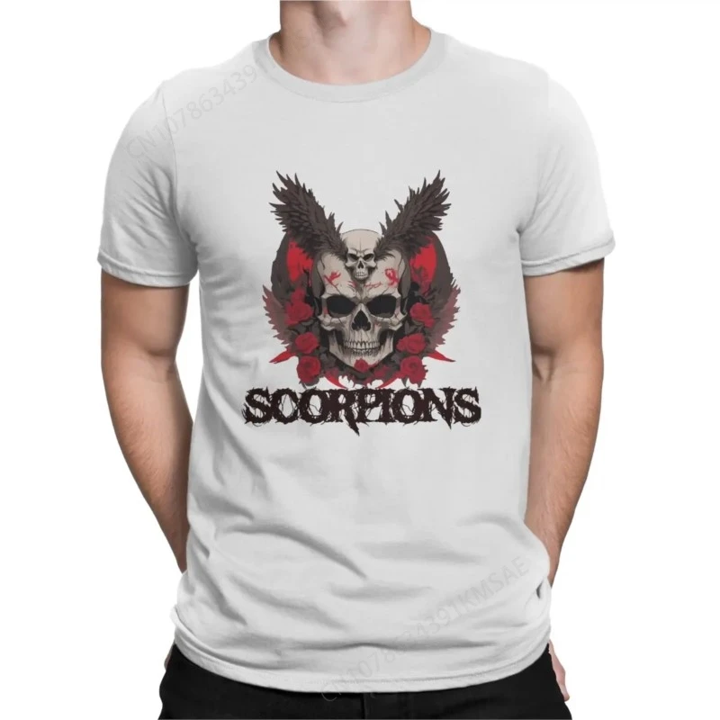 S-Scorpions Cotton Clothing Casual Short Sleeve Round Collar Tee Shirt Graphic  Men's Wind Of Change Song Of Band T Shirts