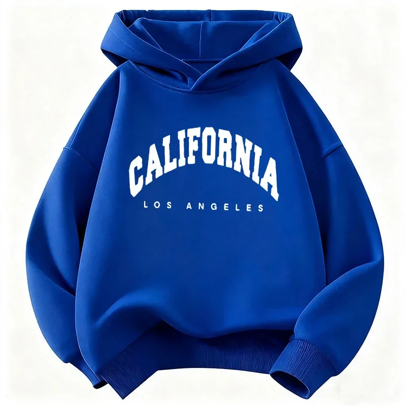 California Hoodie Los Angeles Varsity College Streetwear Vintage Ästhetik Rote Oversized Casual Sport Sweatshirts – Detail 4