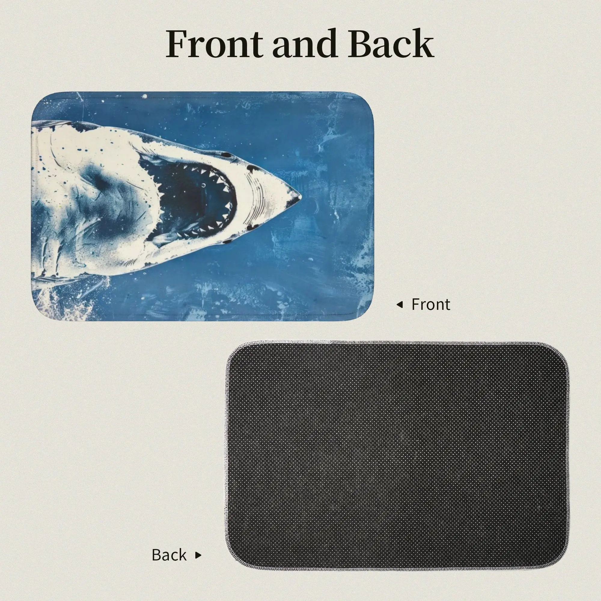Custom 3D Illusion Fish Shark Doormat Anti-Slip Bath Kitchen Welcome Mat Living Room Door Floor Entrance Carpet Rug Footpad