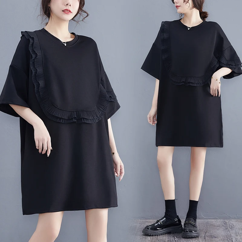 슬리밍 오르트 스웨 드 여성 여름 신상 슬레 플러스 사이즈 엘리 컬러 블로 우든 오르트 스웨 티셔츠 드