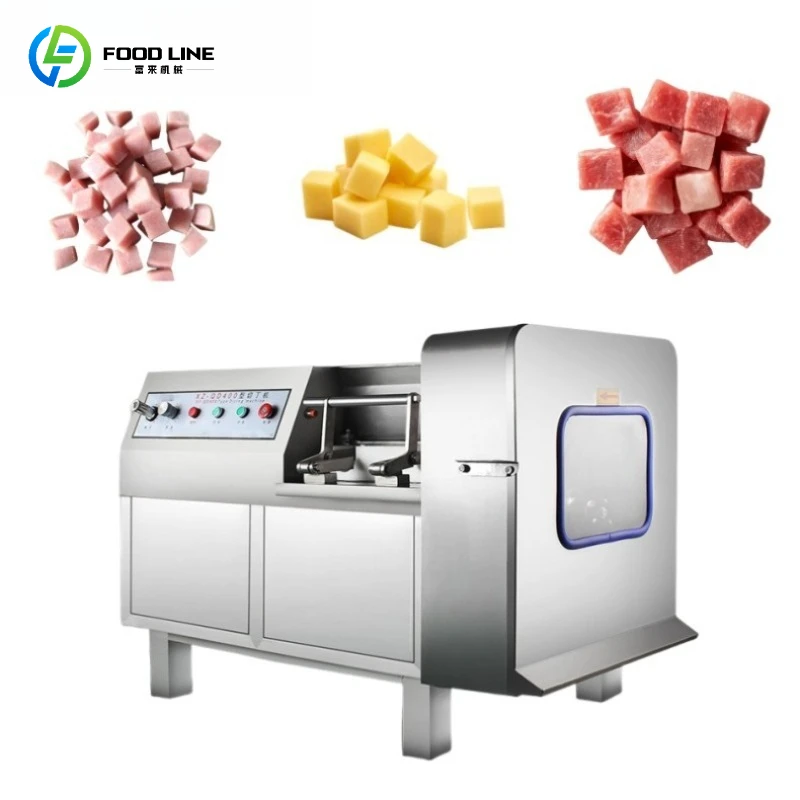 Customized Industrial 300-500kg/H Beef Dice Cutting Chicken Meat Cutter Machine Sausage Slicer