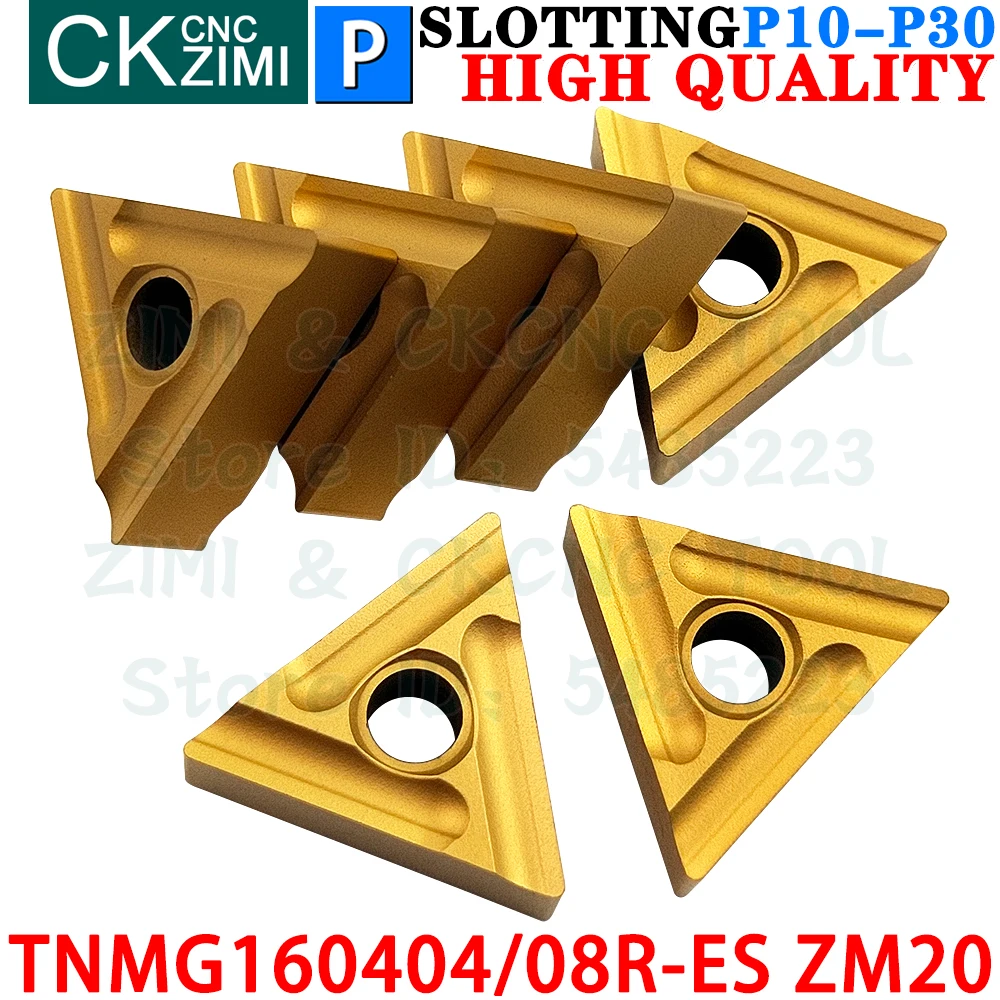 TNMG160404R-ES ZM20 TNMG160408R-ES ZM20 Carbide Inserts Slotting Grooving Inserts Turning Tool Inserts TNMG CNC Metal Lathe Tool