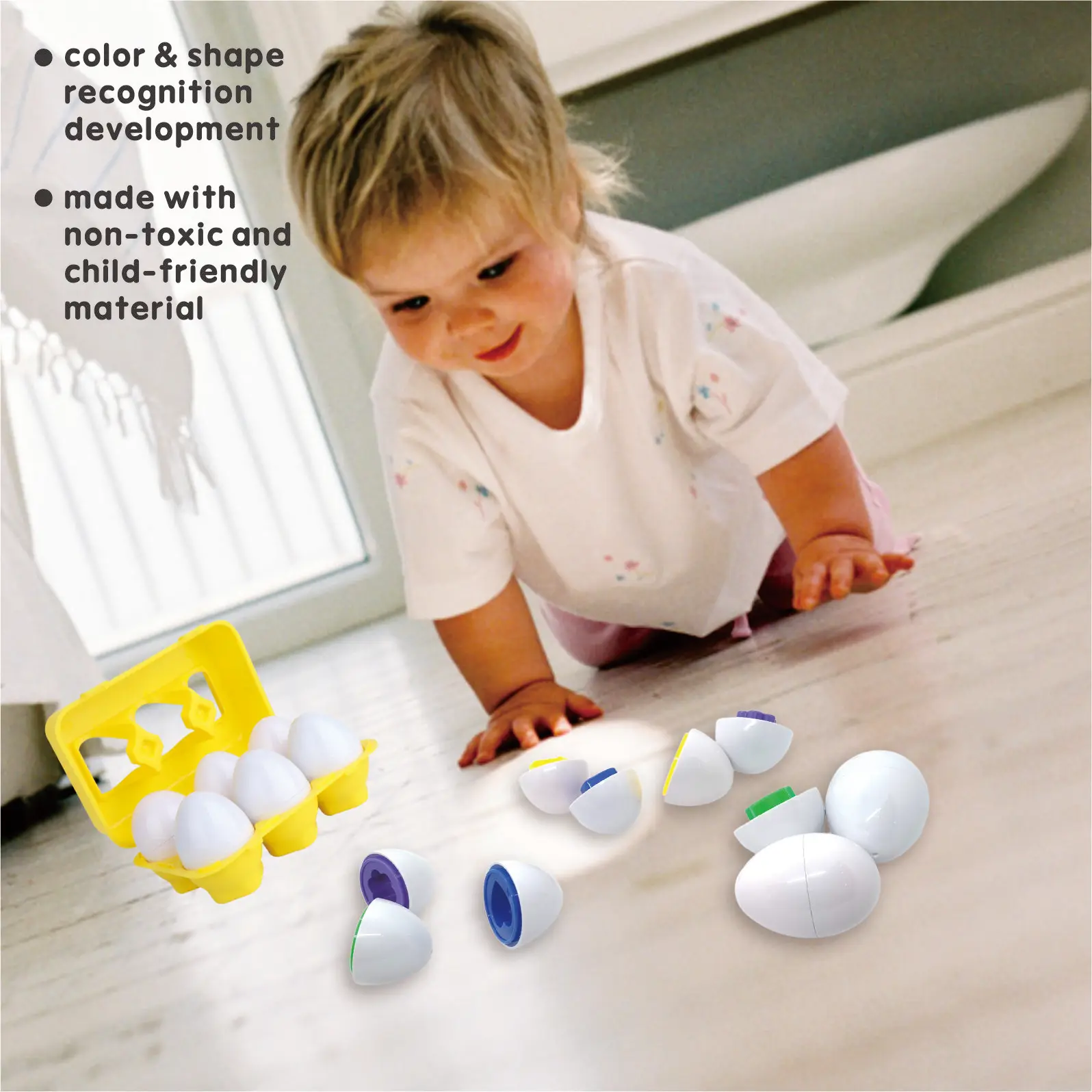 6/12 pz uova Montessori forma di colore Puzzle cognitivo giocattoli genitore bambino interazione geometria educazione della prima infanzia giocattoli uova