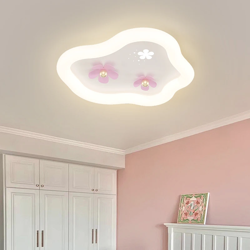 Cream Style Children's Room Lighting Modern Bedroom LED Cute Ceiling Light Eye Protection Warm Girl Princess Indoor Room Light