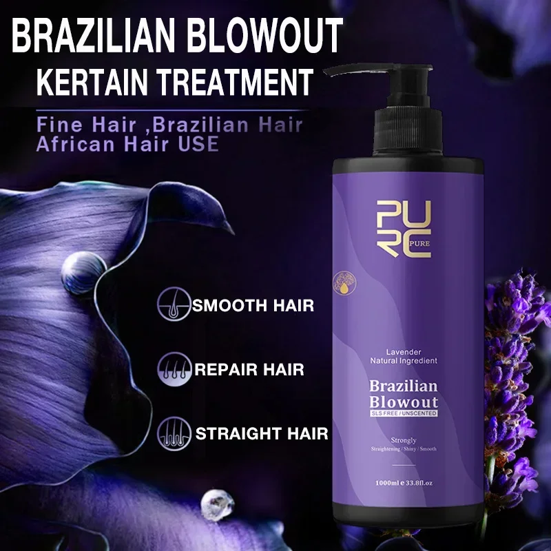 Brazilian Keratin Hair Treatment Straightener Hair Straightening Cream Smoothing for Curly Hair with Natural Keratin Salon