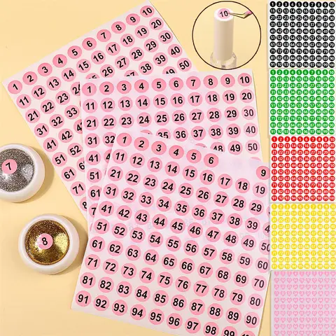 2/10 stuks waterdicht 7 kleuren nummer sticker label voor nagellak kleur gel vernis markering digitale label sticker manicure tool