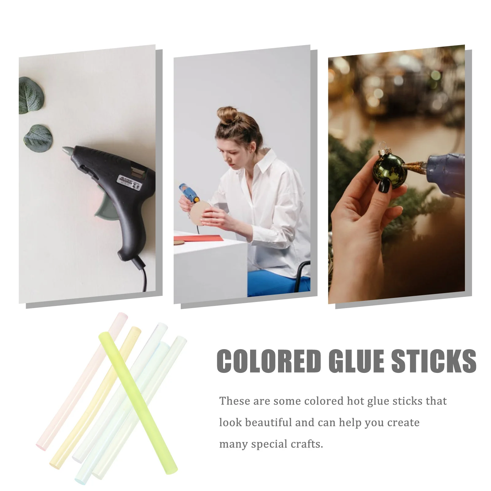 

60 Pcs Christmas Craft Hot Melt Glue Stick Adhesive Crafts Crafting Sticks Plastic for